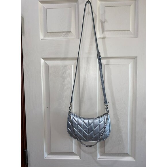 Karl Lagerfeld Lafayette Quilted Demi Crossbody Bag Bag With Chain Strap & Adjus - Picture 5 of 13